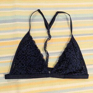 ⭐ Victoria's Secret navy blue lace bralette small
